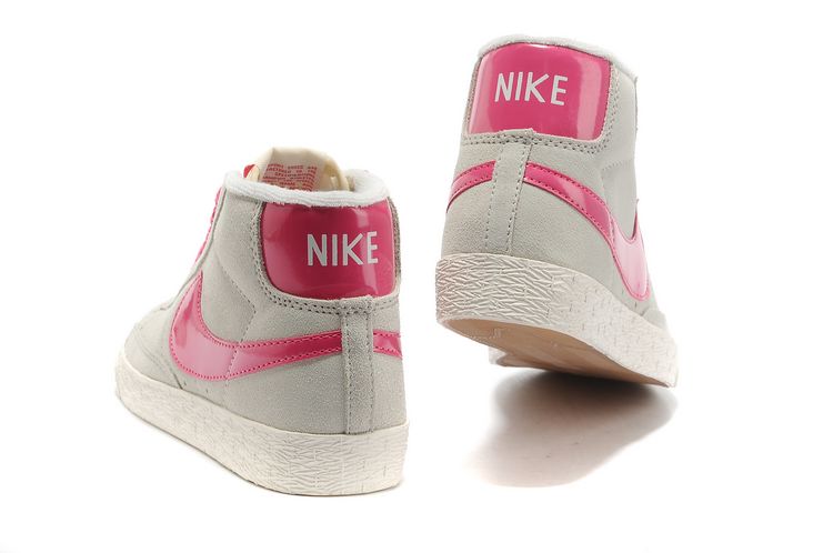 Nike Blazer Mid Suede cru des femmes chaussures gris clair rouge (1)